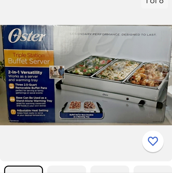 Oster Dining Oster Triple Dish Buffet Server Warming Tray Poshmark